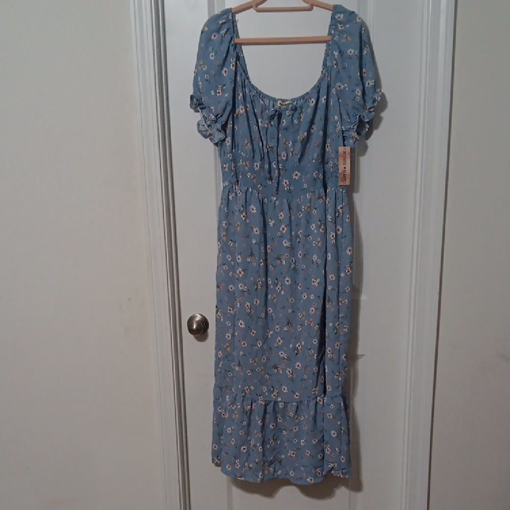 Inspired Hearts Blue Floral Maxi Dress